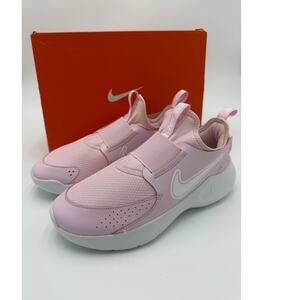NEW! Nike Girl's Flex Runner 3 Slip-on Shoes - Pink Foam/White - Size 6.5 Y